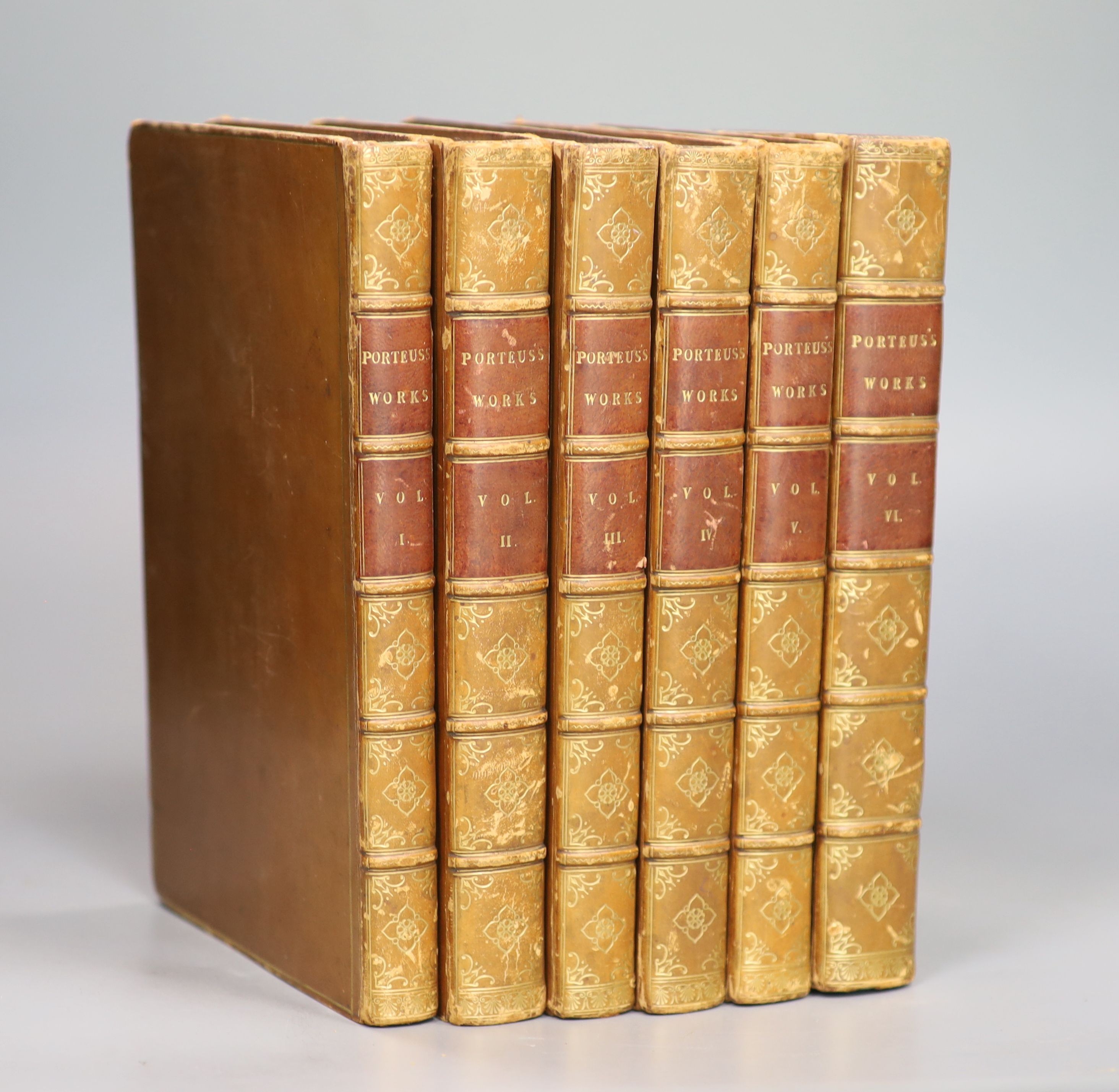 Porteous, Beilby - The Works, 6 vols, with engraved portrait, calf, T. Cadell, London, 1823